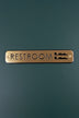 Satin Brass Engraved Door Sign for Restroom Toilets or Private — alternate view, G Decor