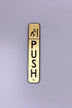 Polished Brass Engraved Door Sign for Push Pull Exit or Office — alternate view, G Decor