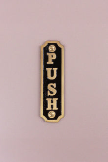 British Pub Black and Brass Raised-Letter Door Sign