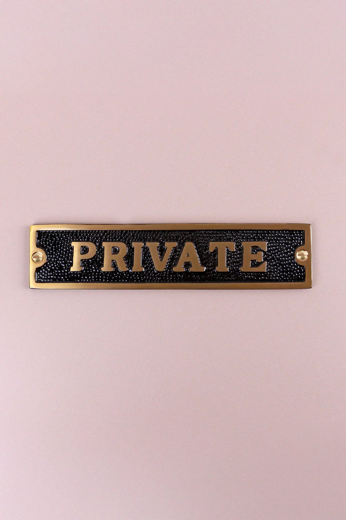 British Pub Black and Brass Raised-Letter Door Sign — view 7, G Decor