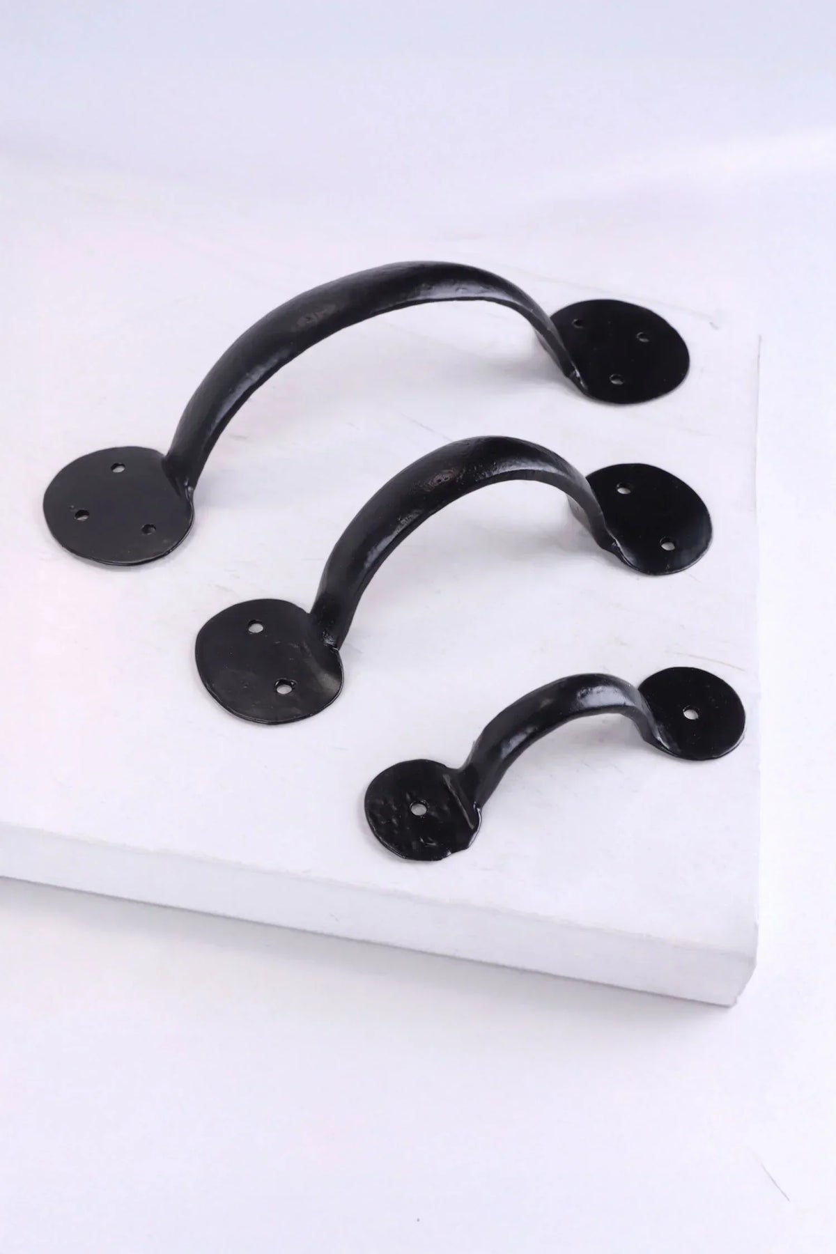 Coinbase Hand-Forged Iron Pull Handle in Black Finish — G Decor