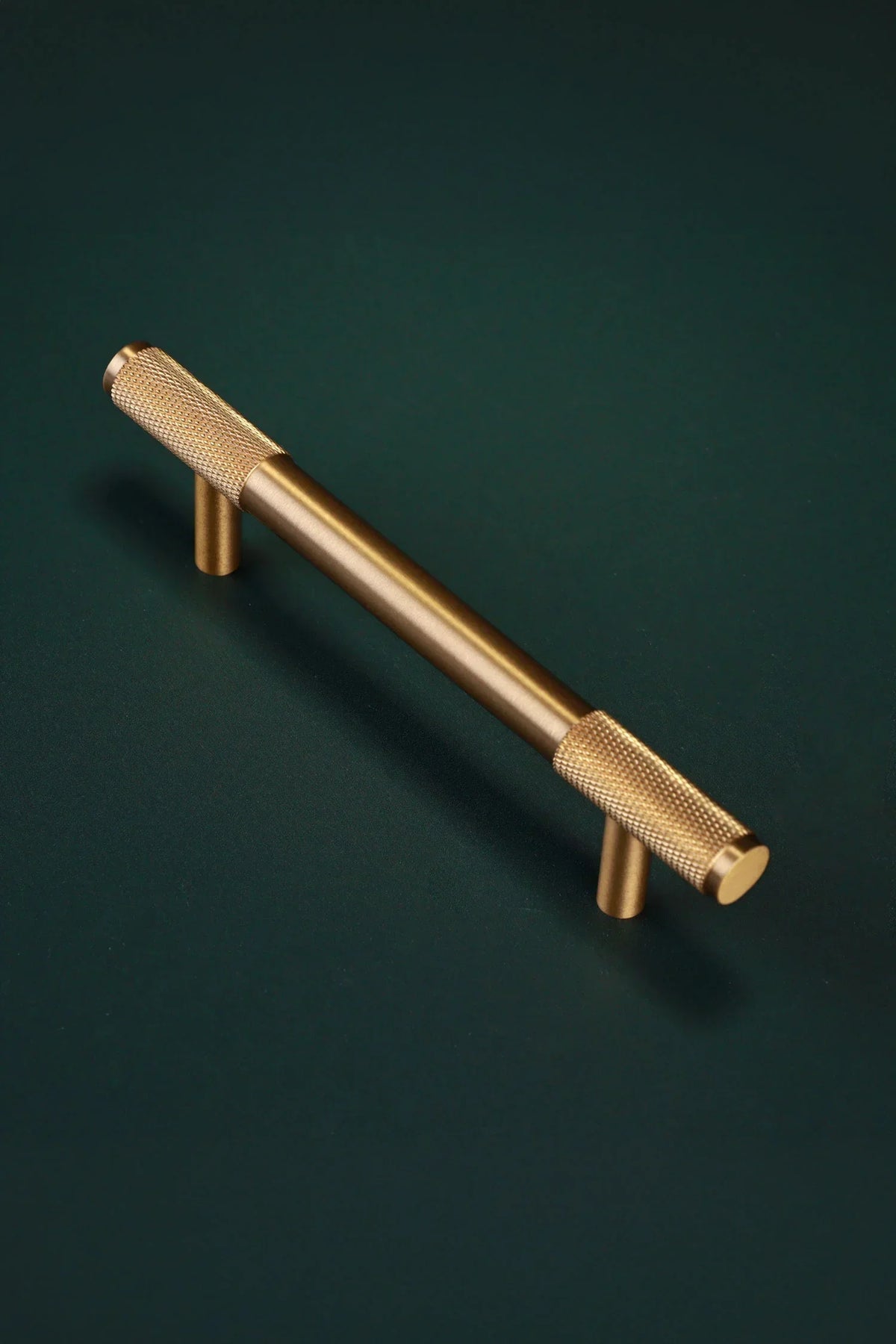 Mayfair Knurled Brass Bar Pull, Satin Brass — view 12, G Decor