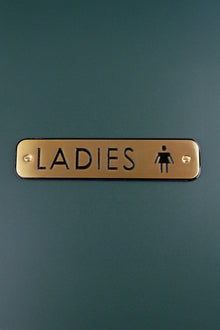 Satin Brass Engraved Door Sign for Ladies Gents or Disabled