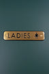 Satin Brass Engraved Door Sign for Ladies Gents or Disabled — alternate view, G Decor
