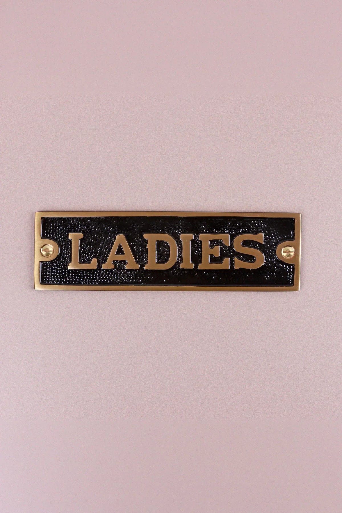 British Pub Black and Brass Raised-Letter Door Sign — view 9, G Decor
