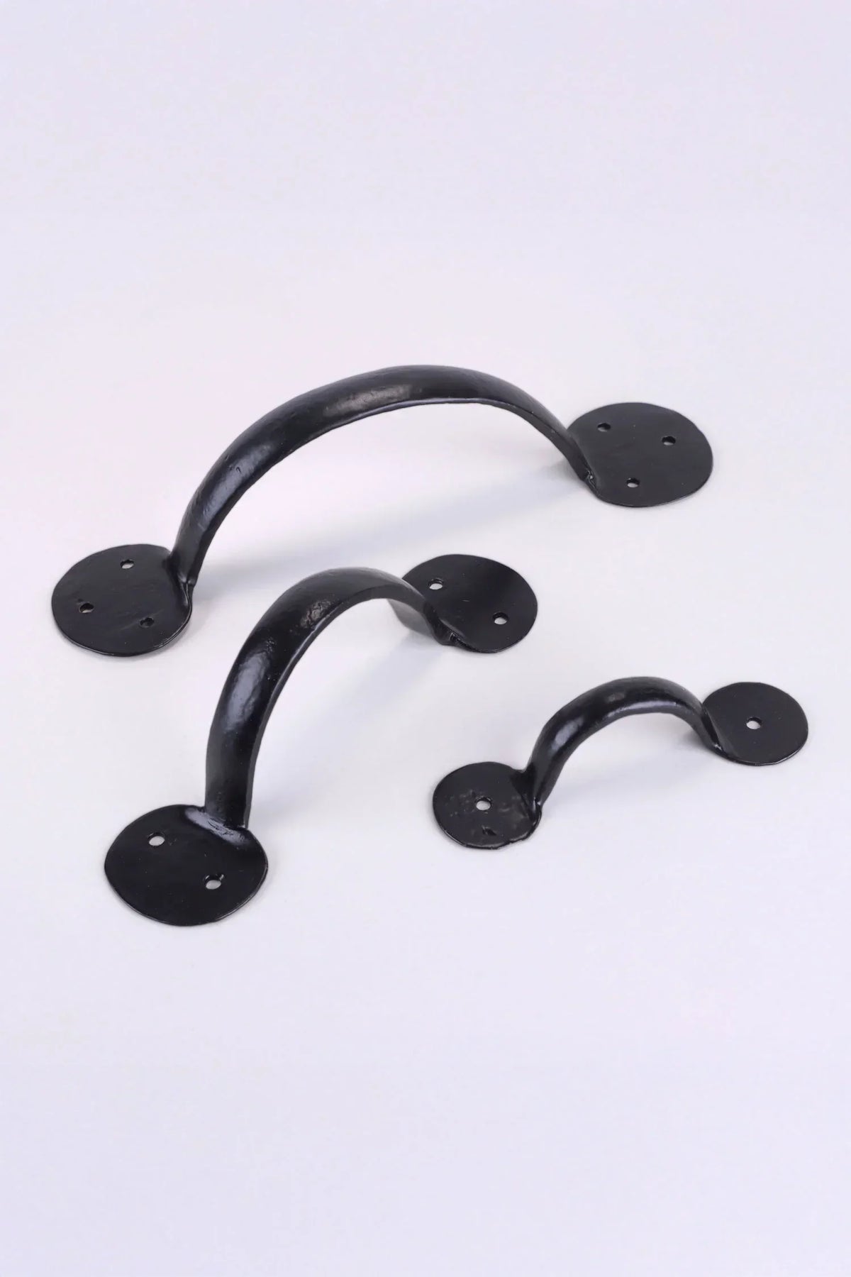 Coinbase Hand-Forged Iron Pull Handle in Black — alternate view, G Decor