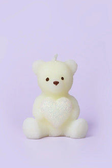 Sweetheart Teddy Bear Soy Wax Candle with Sparkling Heart