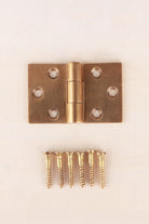 Backflap hinge in aged brass