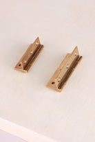 Butt hinge in aged brass, fourth view