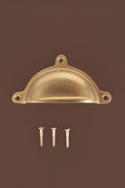 Classic cup pull in aged brass