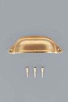 Deep scoop cup pull in aged brass
