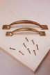 Pull handle in aged brass