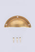 Stepped rim cup pull in aged brass