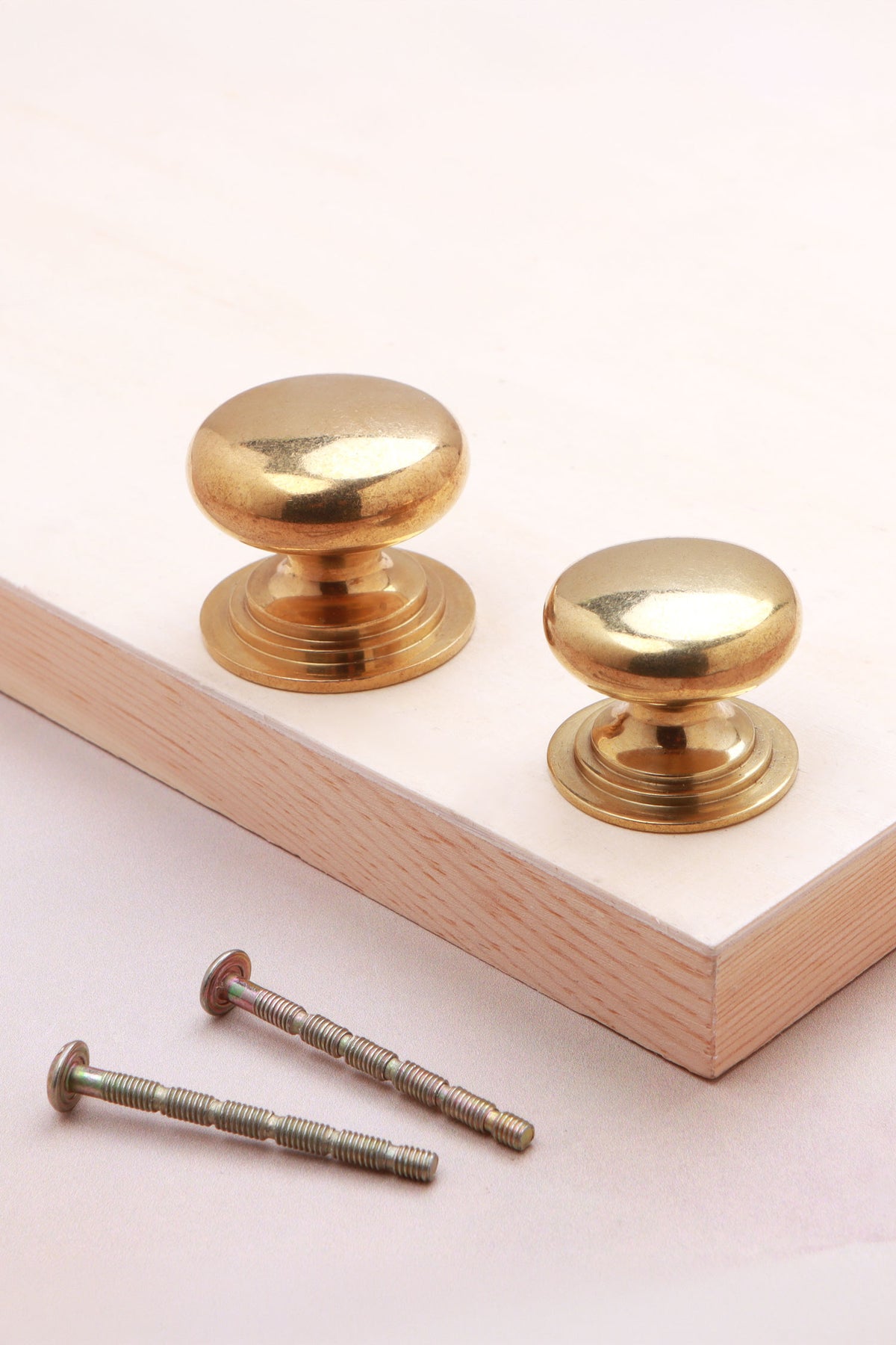 Victorian cabinet knob in aged brass