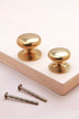 Victorian cabinet knob in aged brass