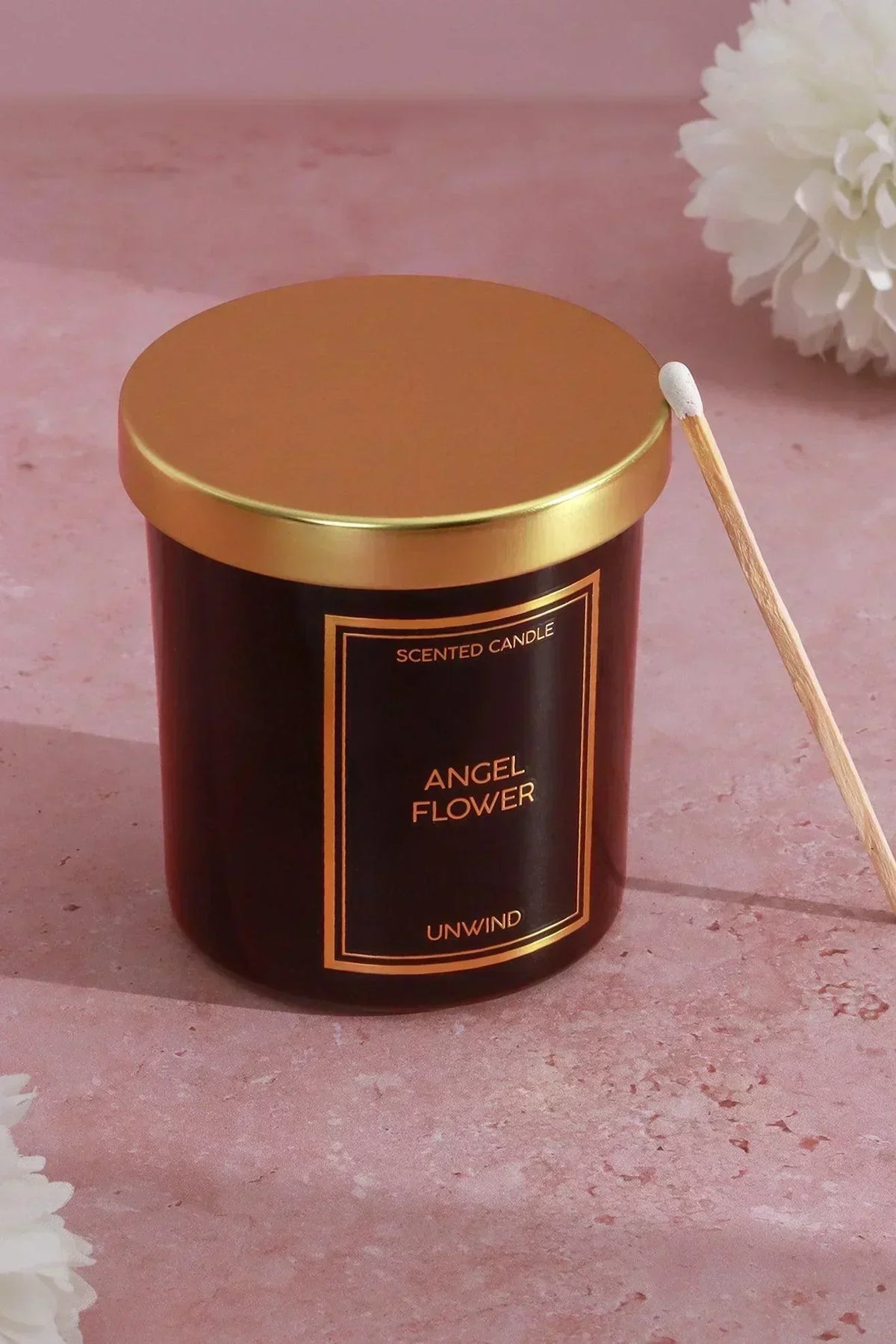 Angel Flower Soy Wax Scented Candle in Jasmine Heliotrope and Musk — G Decor