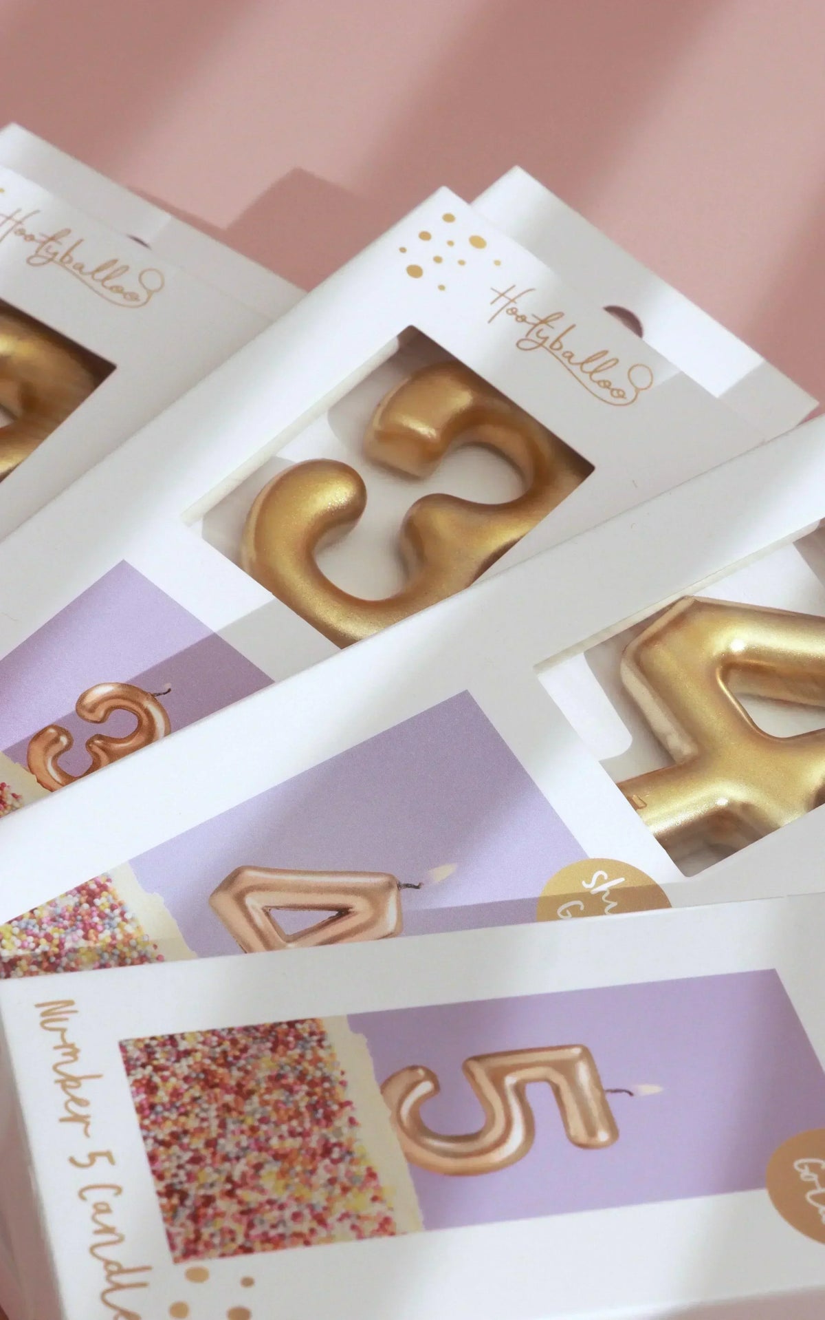 Brass Gold Number Birthday Cake Candles 0 to 9 — view 5, G Decor