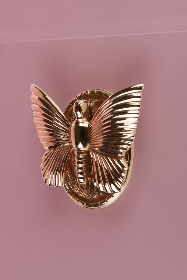 Butterfly Polished Brass Door Knocker