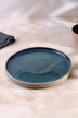 Canvara Handcrafted Stoneware Plates and Bowls in Teal and Natural — lifestyle view, G Decor