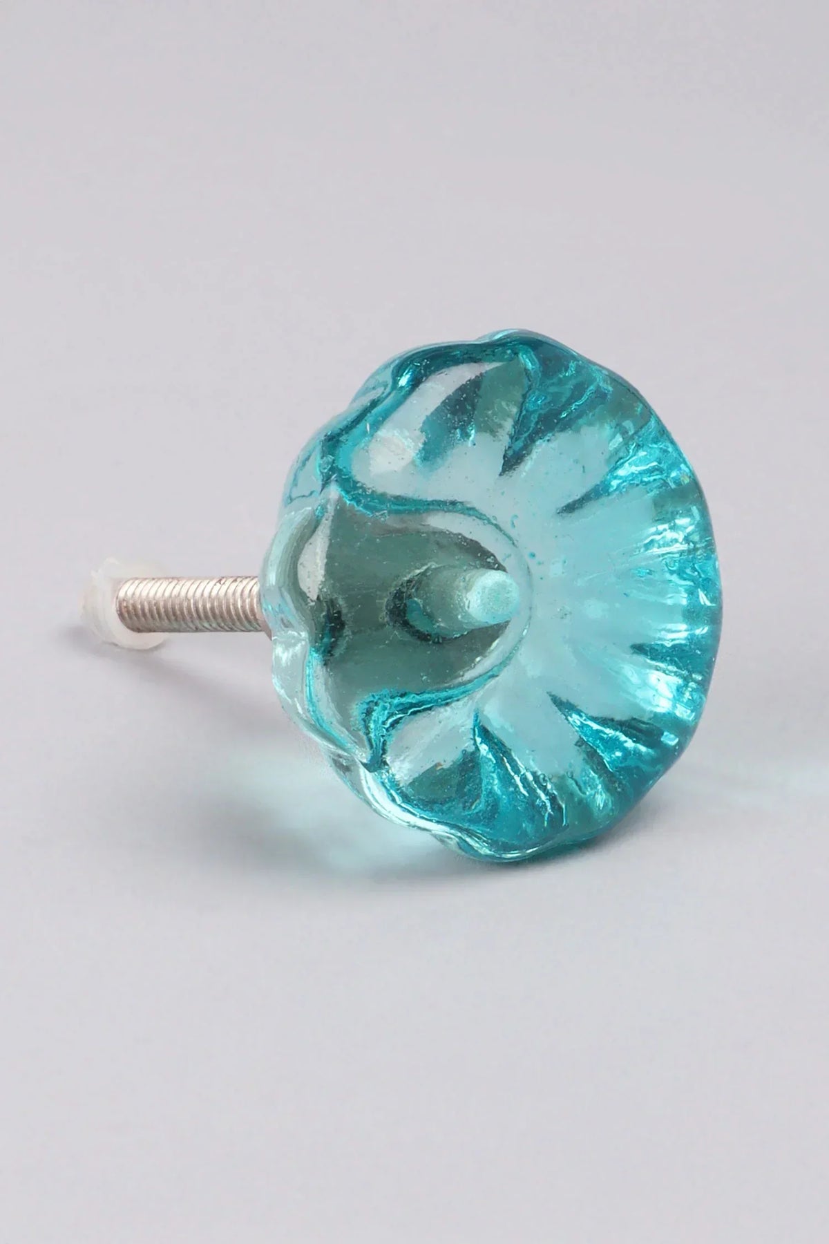 Crystal Glass Flower Torus Cabinet Knob — view 7, G Decor