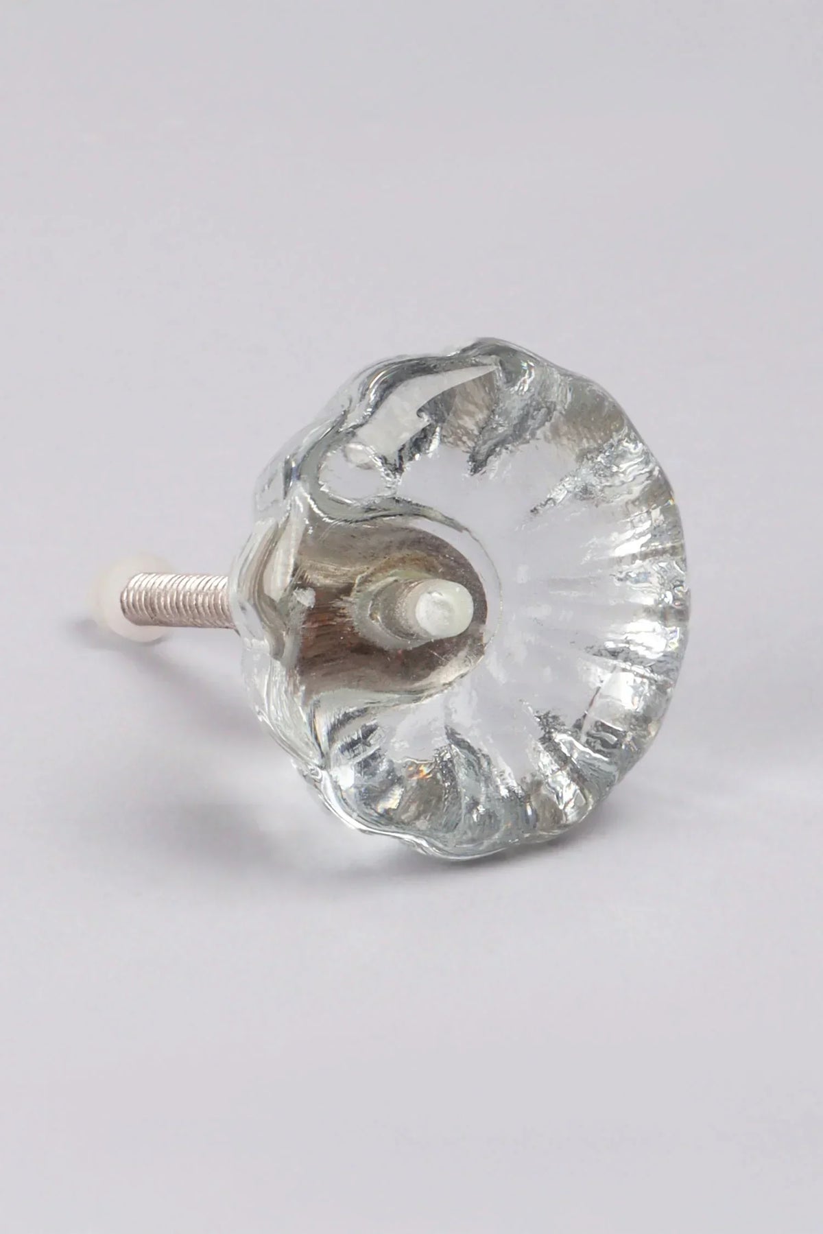 Crystal Glass Flower Torus Cabinet Knob — view 9, G Decor