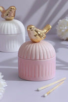 Cute Bird Soy Wax Scented Candle in Ceramic Jewellery Pot — G Decor
