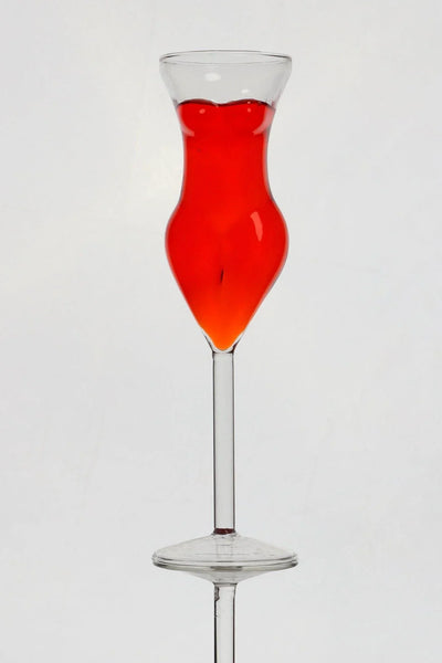 Femme Silhouette Coupe de Champagne et Verre à Cocktail