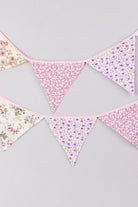 Pink and White Floral Cloth Bunting — lifestyle view, G Decor