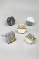 Estella Grey Marble Brass Cabinet Knob — G Decor