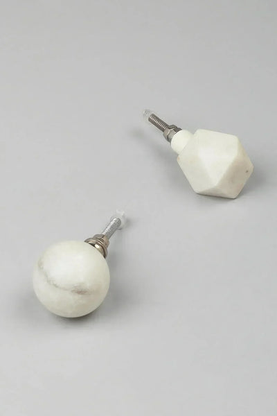 Estella White Marble Cabinet Knob for Kitchen & Bathroom