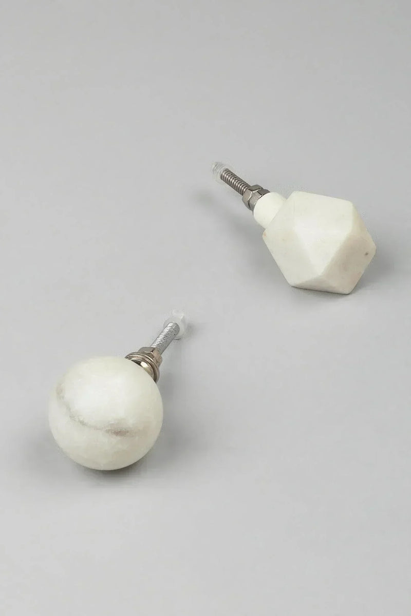 Estella White Marble Cabinet Knob for Kitchen & Bathroom