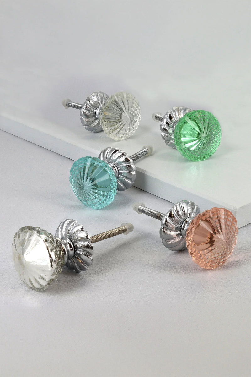 Glacier Jam Crystal Glass Cabinet Pull Knob