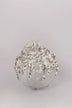 Silver Frosted Glass Christmas Bauble with Beads and Snowflake Design — lifestyle view, G Decor