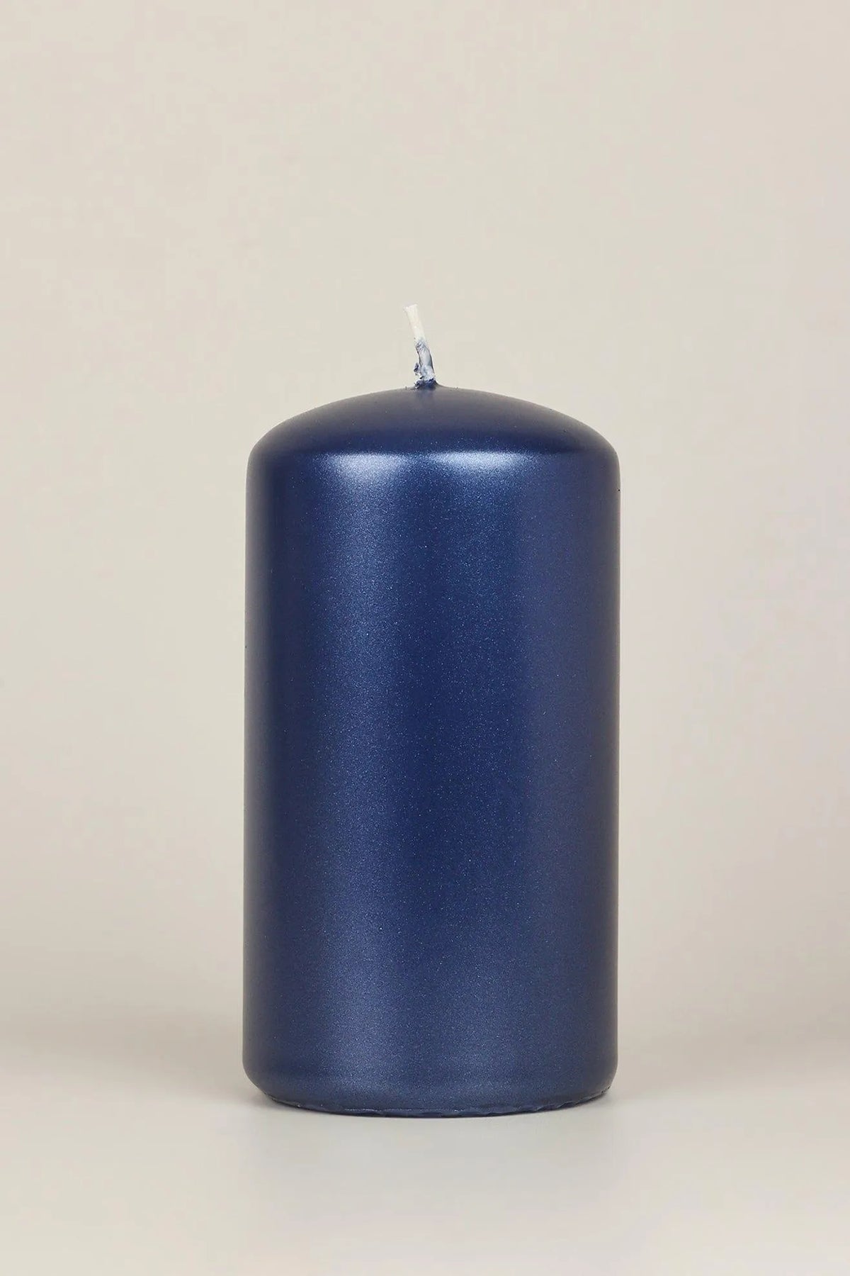 Grace Alouette Navy Blue Lacquered Pillar and Ball Candles — lifestyle view, G Decor