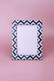 Andalusian Mother of Pearl Photo Frame in Blue