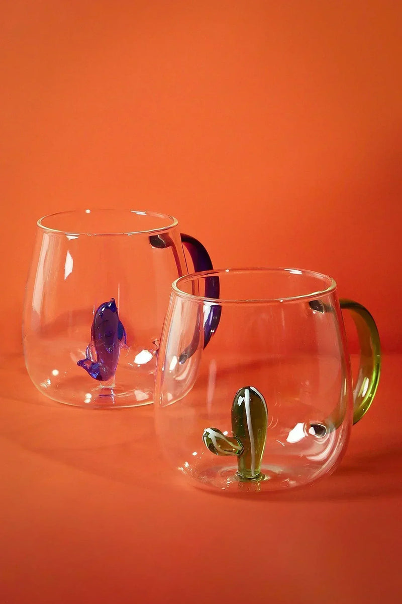 Surprise Glass Mug with Hidden 3D Figurine