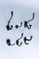 Heavy-Duty Traditional Black Cast Iron Coat Hooks — G Decor