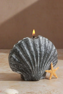 Ocean Tides Coastal Shell Scented Candle in Grey
