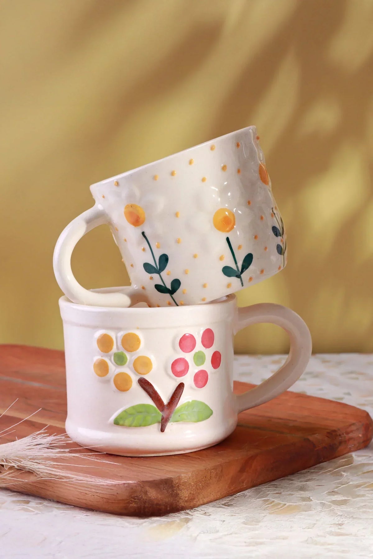 Petal Wildflower Hand-Painted Floral Ceramic Mug — G Decor