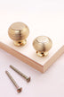 Beehive cabinet knob in polished brass