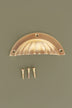 Fluted cup pull in polished brass