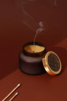 Rasa Nocturne Musk Scented Candle in Frosted Black Glass