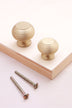 Beehive cabinet knob in satin brass