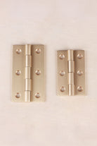 Butt hinge in satin brass, second view