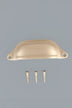 Deep scoop cup pull in satin brass