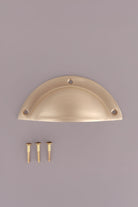 Half moon cup pull in satin brass