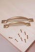 Pull handle in satin brass