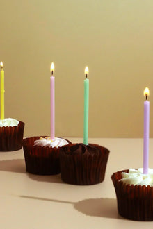 Rainbow Pastel Skinny Birthday Cake Candles Set of 12