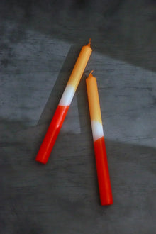 GlowTone Amber Glow Ombre Taper Candles Pair