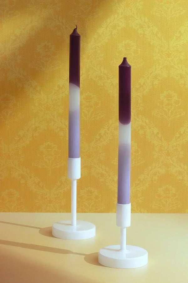 GlowTone Lavender Dusk Ombre Taper Candles Pair